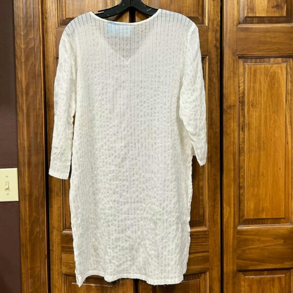 Blue Island Large Gauze Swim Cover, Blouse, with embroidered Palm Trees - Picture 2 of 8